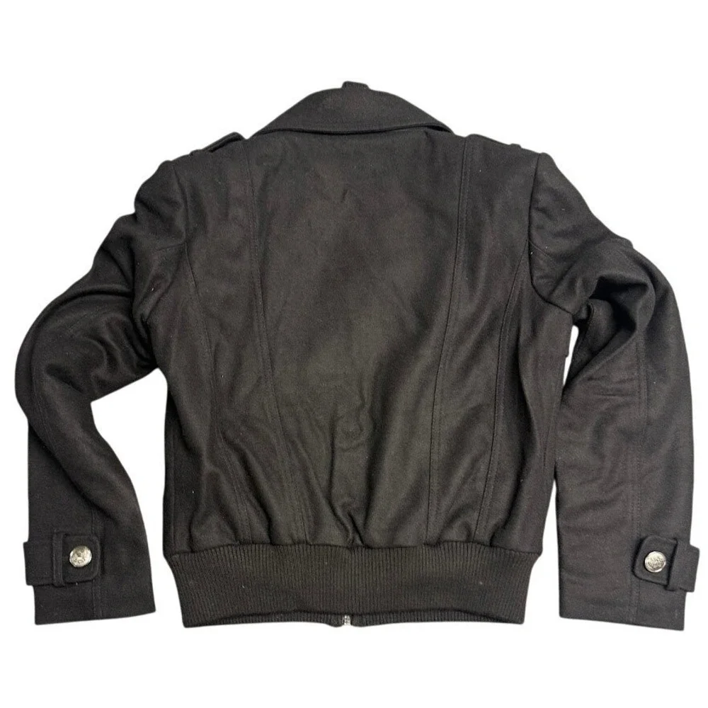 VTG Robert Philippe Women's Small Black Double Breasted Wool Blend Jacket NEW - Picture 11 of 14